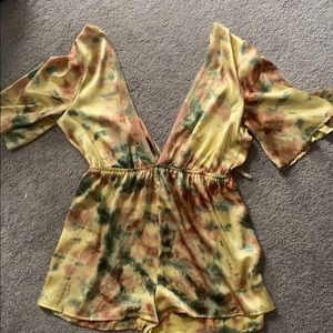 ASOS silky tie dye romper